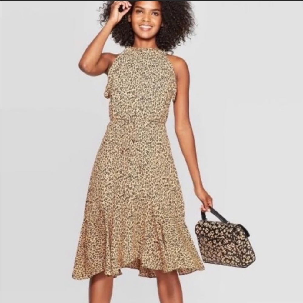 Who What Wear Mini Textured Leopard size L